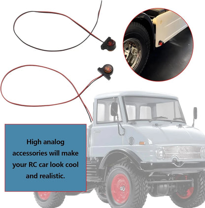 Create idea 1 Pair Dual Color Marker Lights 1/14 RC Car Side Red, Orange
