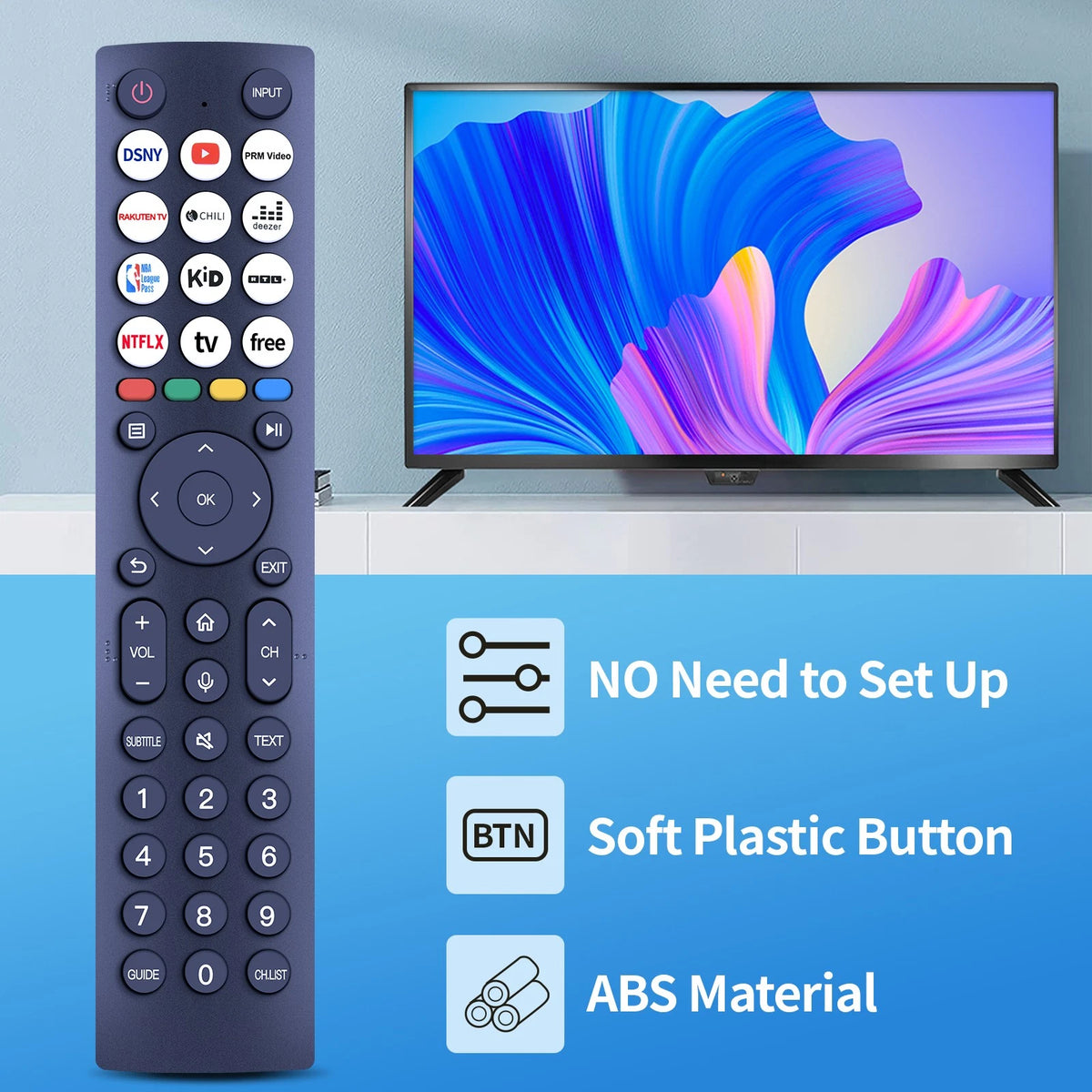 ERF2M36H Remote Control For Hisense Smart Android TV 43A6K A23291Q No Voice