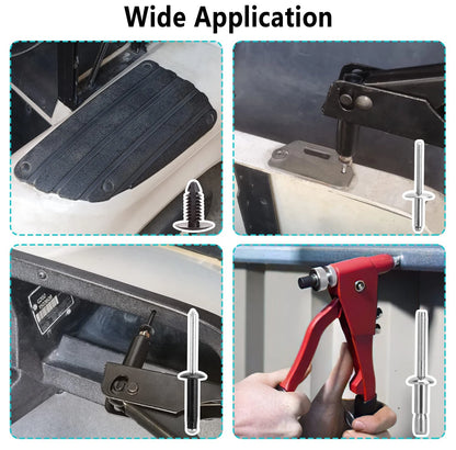 10L0L Golf Cart Complete Body Metal Rivet Hardware Kit for 1994+ EZGO TXT...