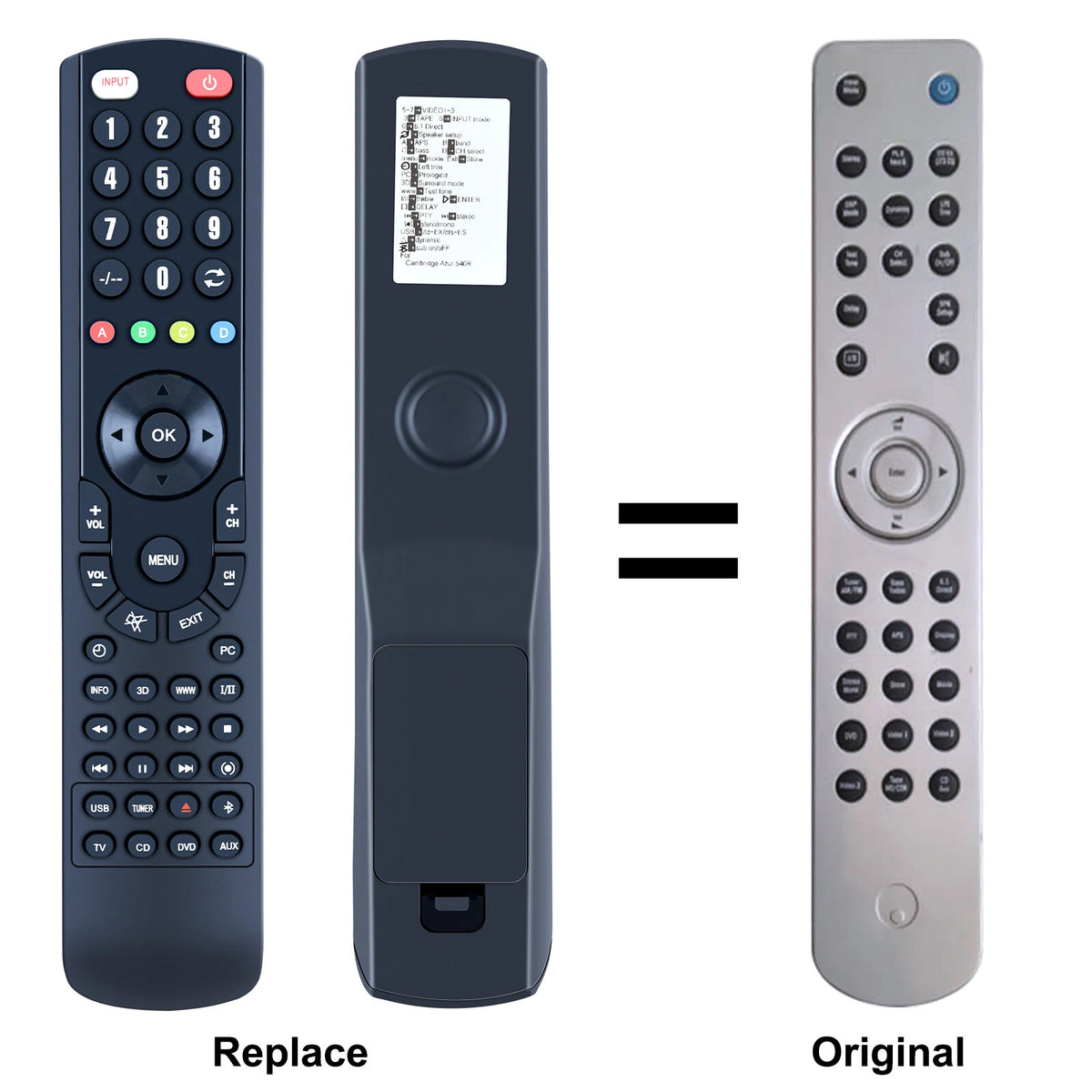 Replacement Remote Control For Cambridge Audio AZUR RC-540R V3.0