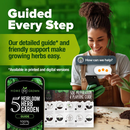 HOME GROWN Indoor Herb Garden Starter Kit – Complete 5 5-Pack, 5