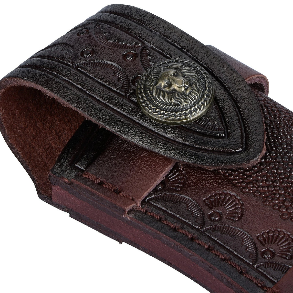 Leather 4'' Folding Knife Holder Sheath Leather Storage Pouch Belt Bag c