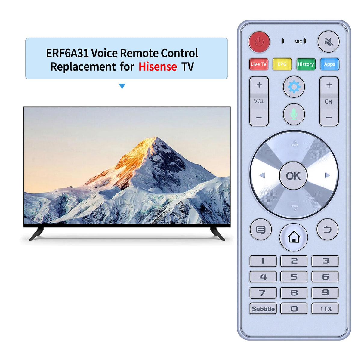 ERF6A31 169863 Remote Control For Hisense TV EN3Y39H 40K390PA 50K390PAD