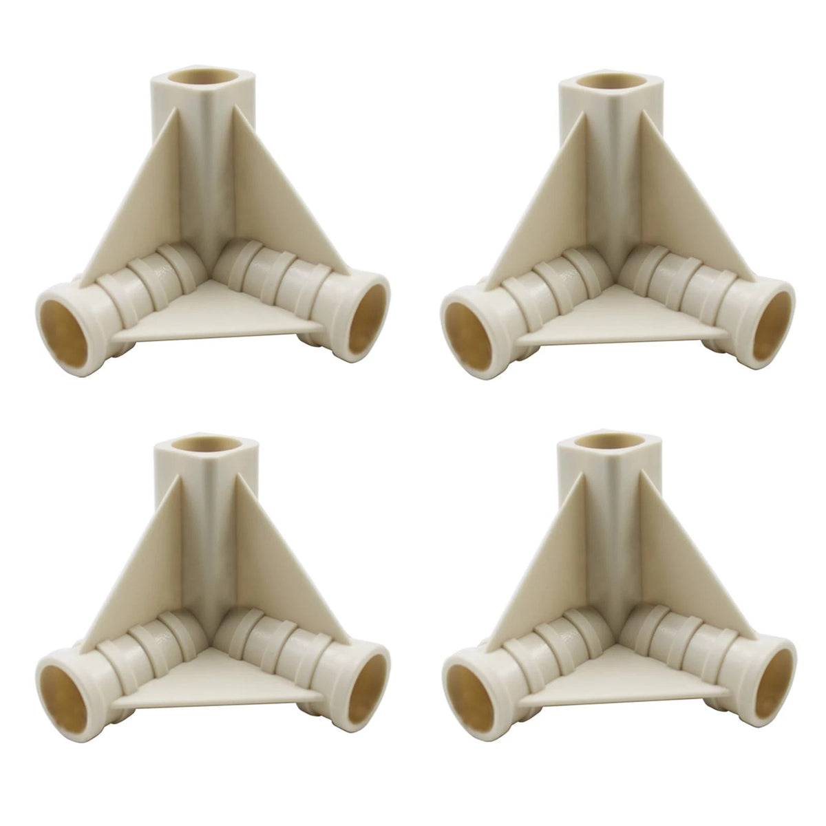 Rsoise 3-Way 16mm 5/8'' PVC Pipe connectors for Outdoor Grow Tent and Cream