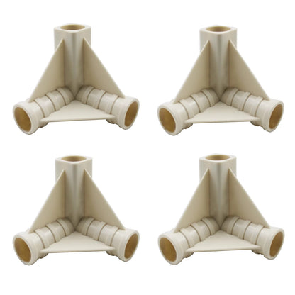 Rsoise 3-Way 16mm 5/8'' PVC Pipe connectors for Outdoor Grow Tent and Cream