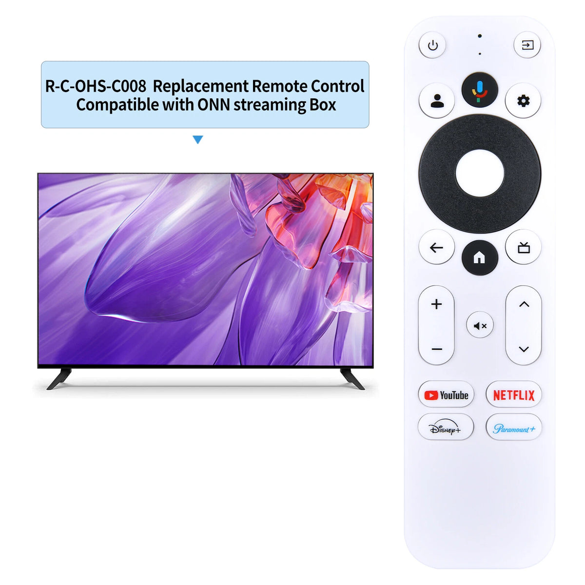 Voice Remote Control For Onn 28078468 Google TV 4K Streaming Box
