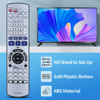 EUR7722KM0 Remote Control For Panasonic AV Receiver SA-XR55 SA-XR55P SA-XR55K
