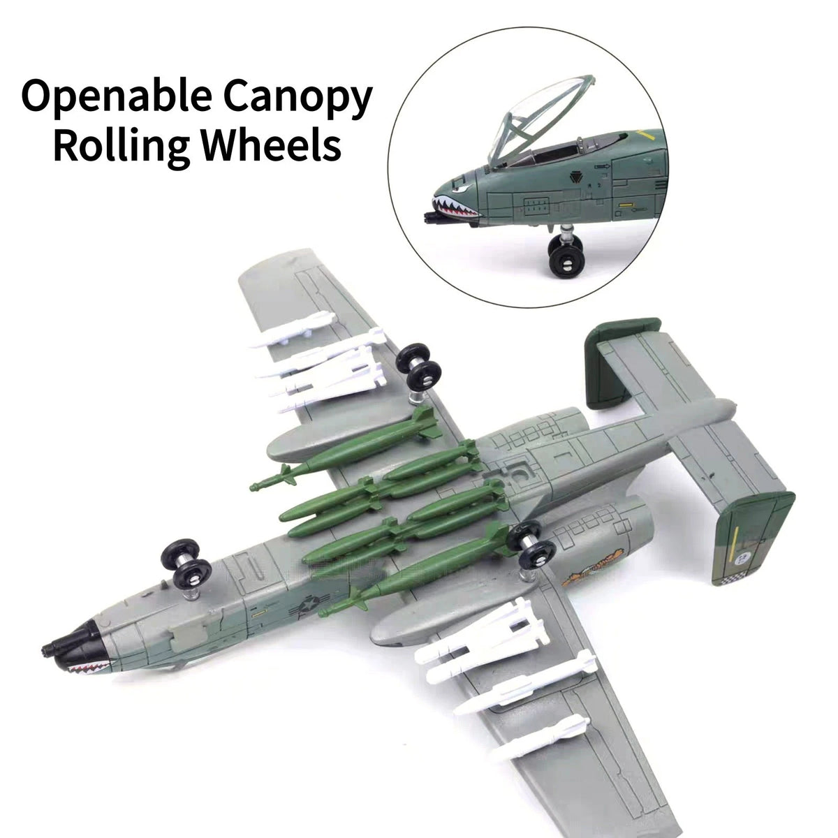 1/72 A-10 Thunderbolt II Warthog Attack Aircraft USAF Assembly Model DIY Set