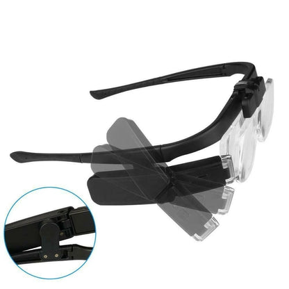 Adjustable Glasses Magnifying Glasses LED Headband Loupe Magnifier With Lamp
