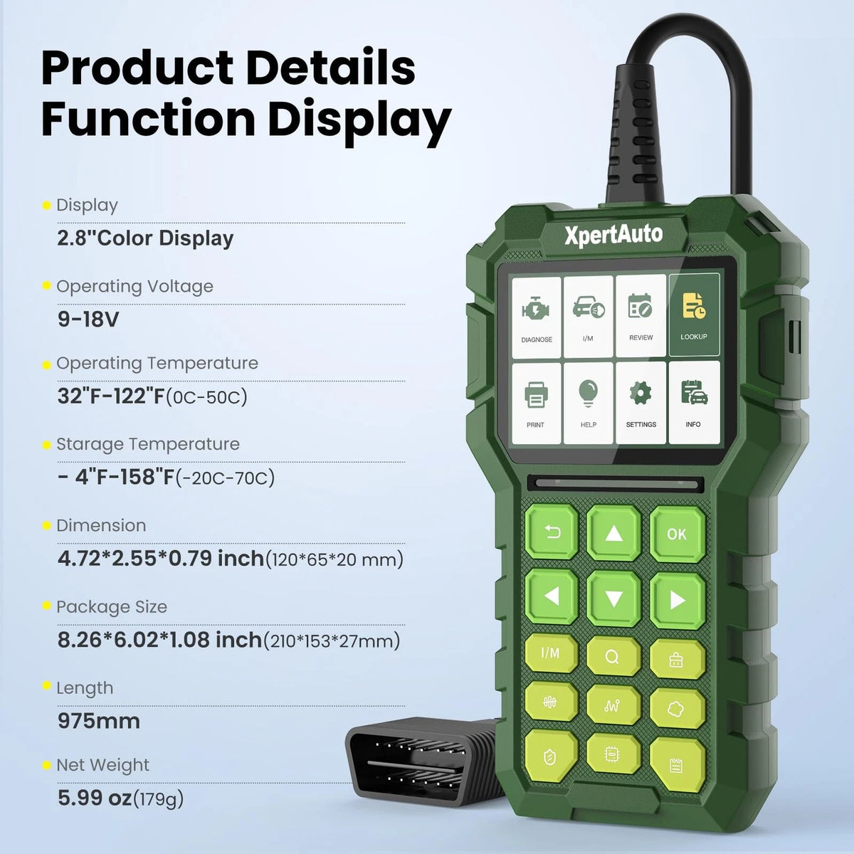 XpertAuto C303 OBD2 Scanner Live Data Professional Mechanic Universal OBDII...