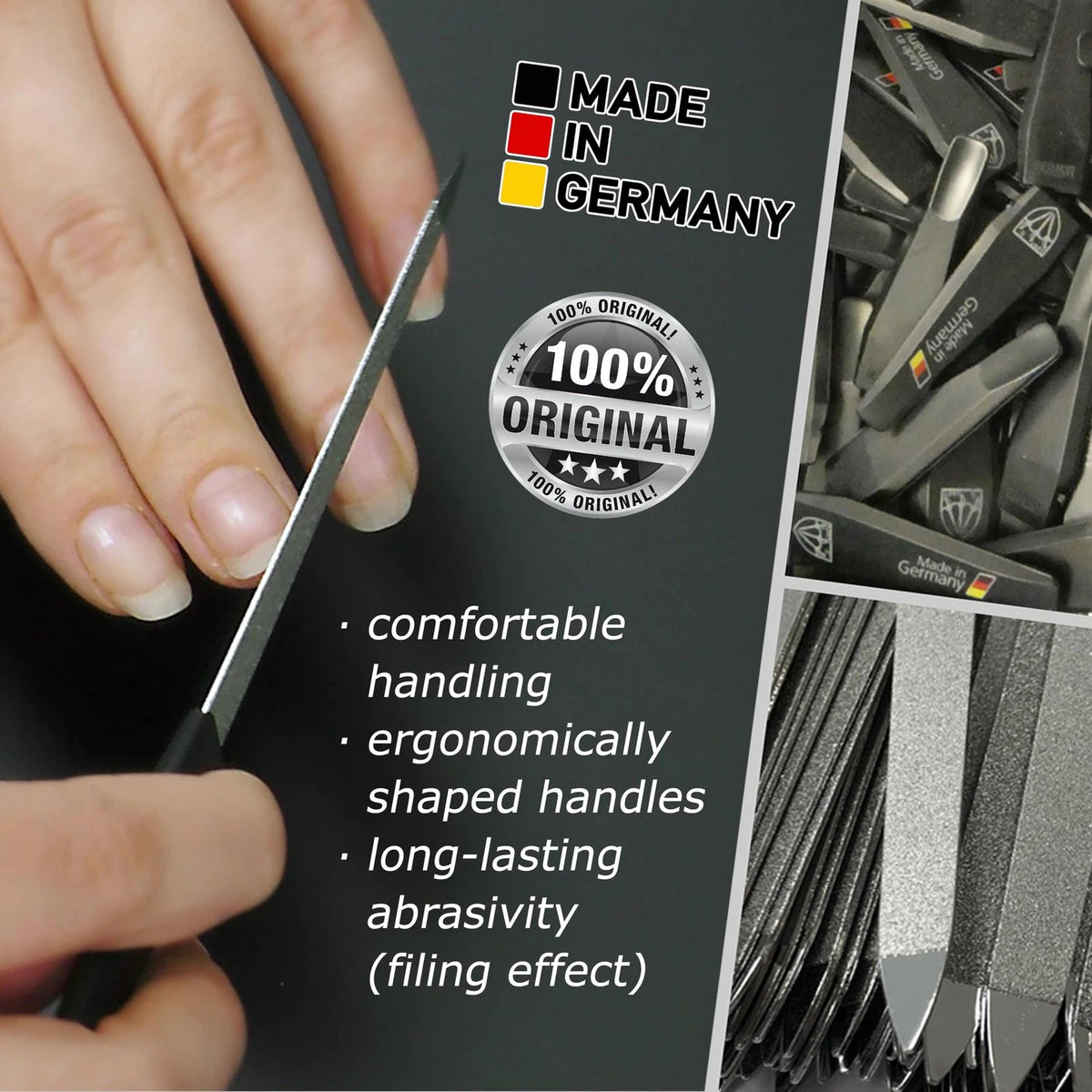 3 Swords Germany - Sapphire Metal Nail 3 Piece Set, 2 Files / 1 Buffer