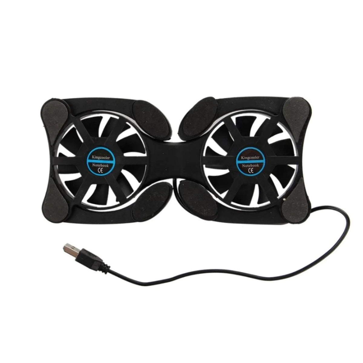 Dual USB Fan Cooler Pad for Laptop 7-15 Inch Adjustable Foldable Arms Low Noise