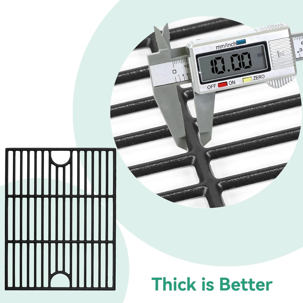 COGRICHBF 17 inch 720 0896b Grill Grates for 17"x11.13 Cast Iron