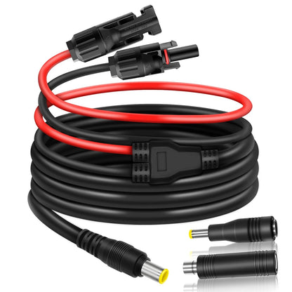 COMeap 6FT Solar Connector to DC 8mm Adapter Cable for 6FT/1.8M, Black