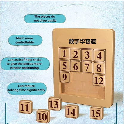 4x4 Magic Cube Number Sliding Klotski Game Cube Puzzle Brain Teaser Toys d