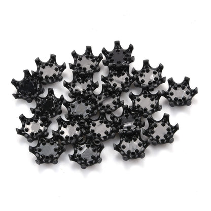 20Pcs Durable Plastic Golf Shoe Spikes Cleat Fast Twist Black Plastic