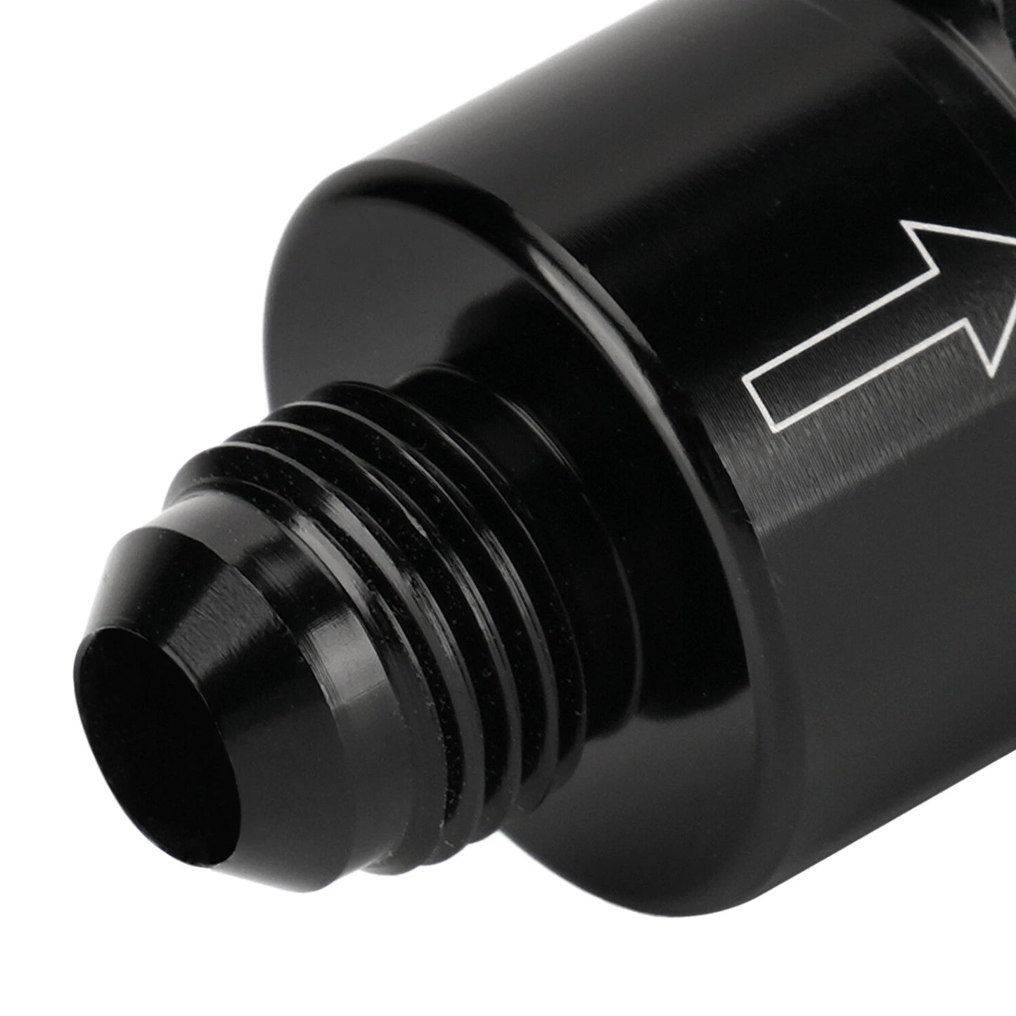 Black Aluminium -6 AN to AN6 Flare Inline Check Valve -Black