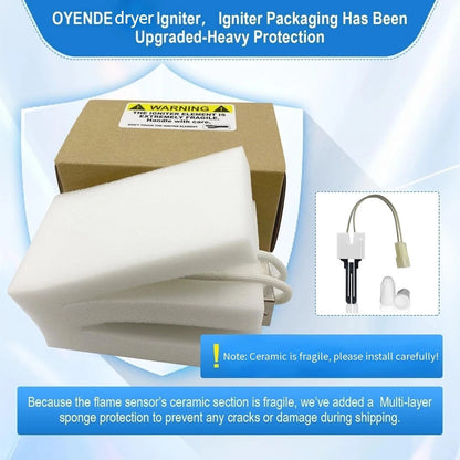 Gas Dryer Igniter, for Maytag Parts Whirlpool White and black