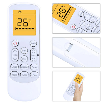 For TRANE Daizuki UNIX TCL ONIDA Rheem Split type Aircon backlit Remote Control