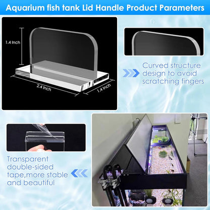 6pcs aquarium lid hinge acrylic fish tank glass canopy handle colorful