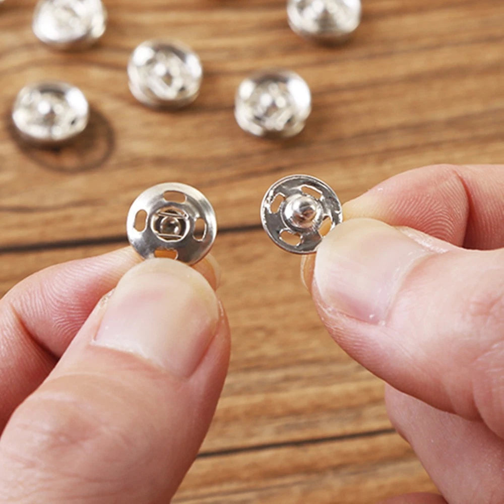 20Pcs 1.3cm Diameter High Hardness Stainless Snap Buttons For Sewing Clothing