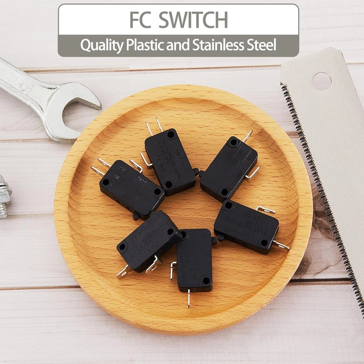 Weewooday 18 Pcs Microwave Door Switch Replacement Kit 16a 125/250v, as shown