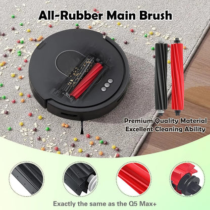 Q5 Max+ Accessories Replacement Parts Compatible with Roborock Max+, Black