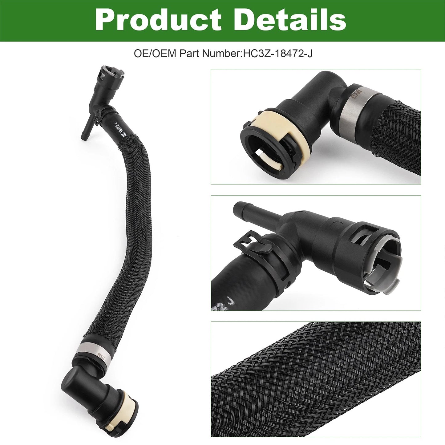 6.7L Diesel Heater Core Coolant Inlet Hose Tube Fits 2017–2024 Ford F-250 F-350