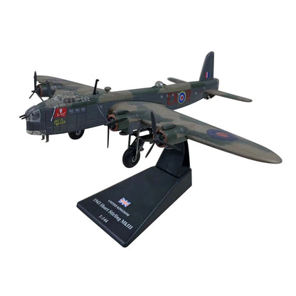 1/144 Diecast Alloy WWII Short Sterling MK.lll Bomber Model Display Ornament