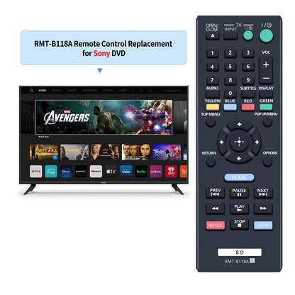 RMT-B118A Remote Control For Sony DVD Player BDP-BX18 BDP-S185