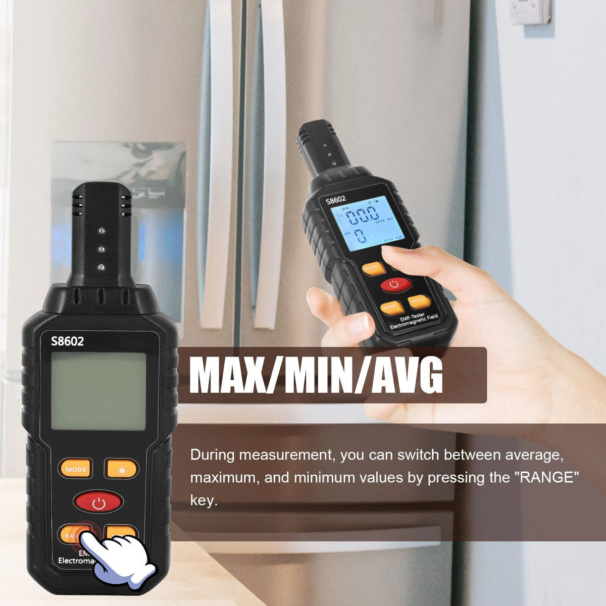 Electric Radiation Detector Electromagnetic Digital LCD EMF Meter
