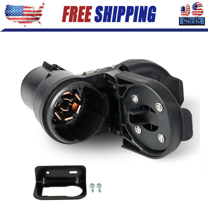 Multi Tow Trailer Receptacle Connector Plug Kit For Ford Ram Chevrolet