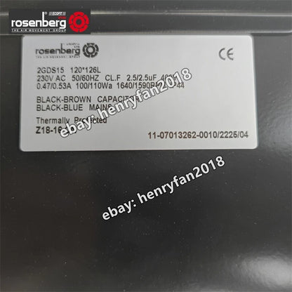 Rosenberg Fan 2GDS15 120*126L Z18-16 230VAC 0.47/0.53A 100/110W Centrifugal Fan