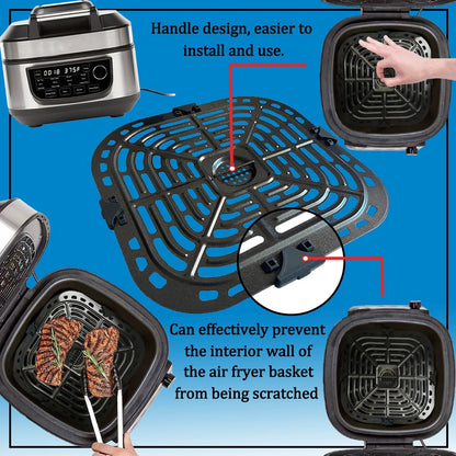 ALJ 6QT Air Fryer Grill Plate for Power XL Combo 6QT, Black