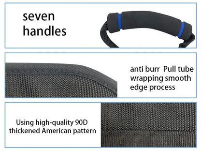 KkaFFe Gate Belt for Elderly with 7 Handles,Gait Belts Transfer Dblue