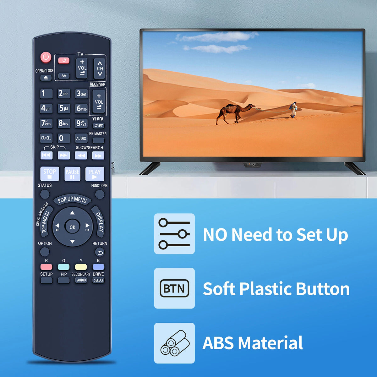 N2QAYB000380 Remote Control For PANASONIC DISC PLAYER DMP-BD60 DMP-BD80