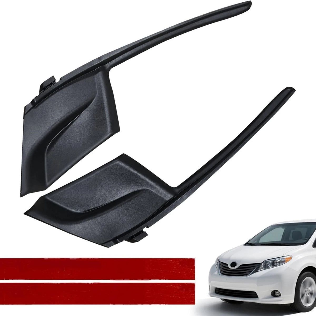 1 Pair 53867-08020 Windshield Wiper Cowl Cover Trim Durable For Toyota Sienna