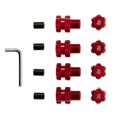 4Pcs Red 17mm Wheel Hex Hub Adapter 10mm Extension For Traxxas Maxx 1/10 RC Car-