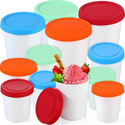 YQMYXG 32 Oz Ice 4.7 inches (L/W) x 5.3 (H), Red Blue Green Orange