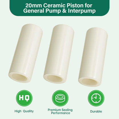 Dimakung 47040409 Ceramic Piston for General Pump, 20mm Pressure pale yellow
