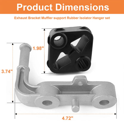 Passenger Side Heavy-Duty Rubber Isolator Hanger Kit - Fits Ram Truck 1500 19-25