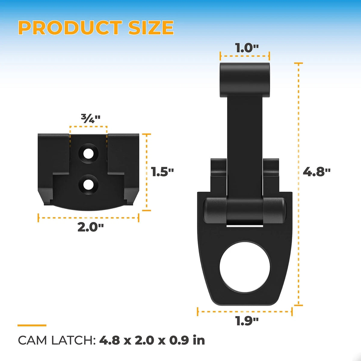 Cooler Cam Latch Fit for Fatboy,Bird Oversized, Black