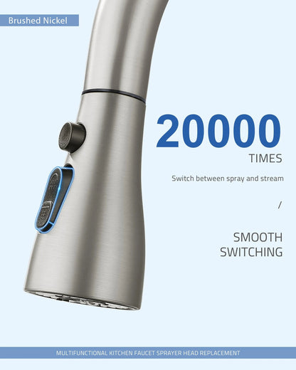 Kitchen Faucet Sprayer Head Replacement - Pull Down Brushed Nickel