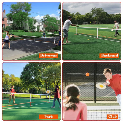 Zdgao Portable Pickleball Net Set with Paddles 22ft x 36in x 34", Orange