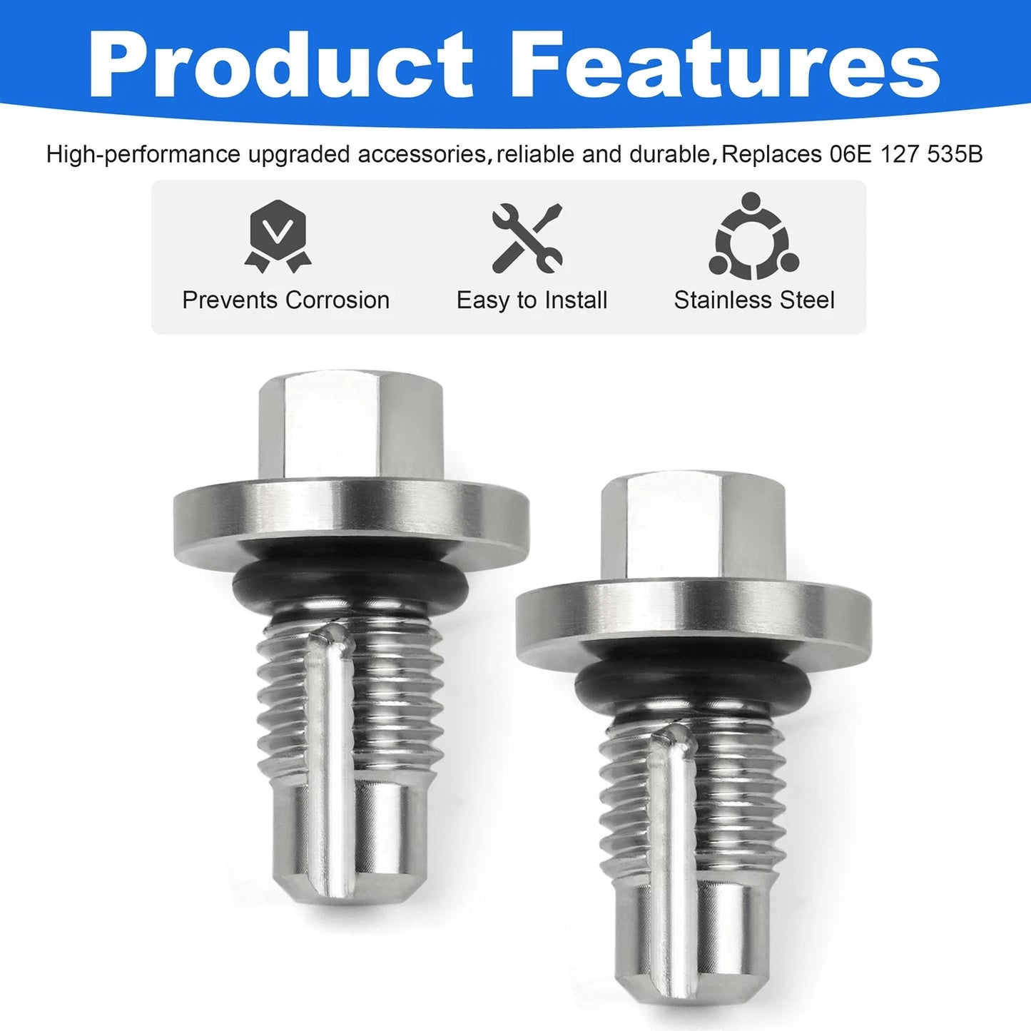 Stainless Steel Supercharger Bleeder Screw Kit for Audi A6 A7 A8 Q5 S4 S5 SQ5