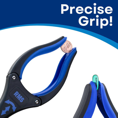 RMS 2-Pack 32 Inch Extra Long Grabber Reacher with Rotating Jaw - Blue