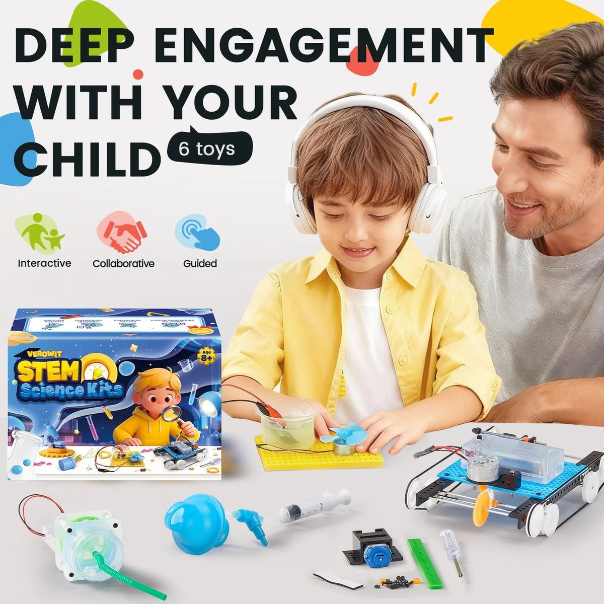 6-in-1 STEM Science Kits for Kids Age 8-12, Home 5.91 x 10.04 x 4.72 inches