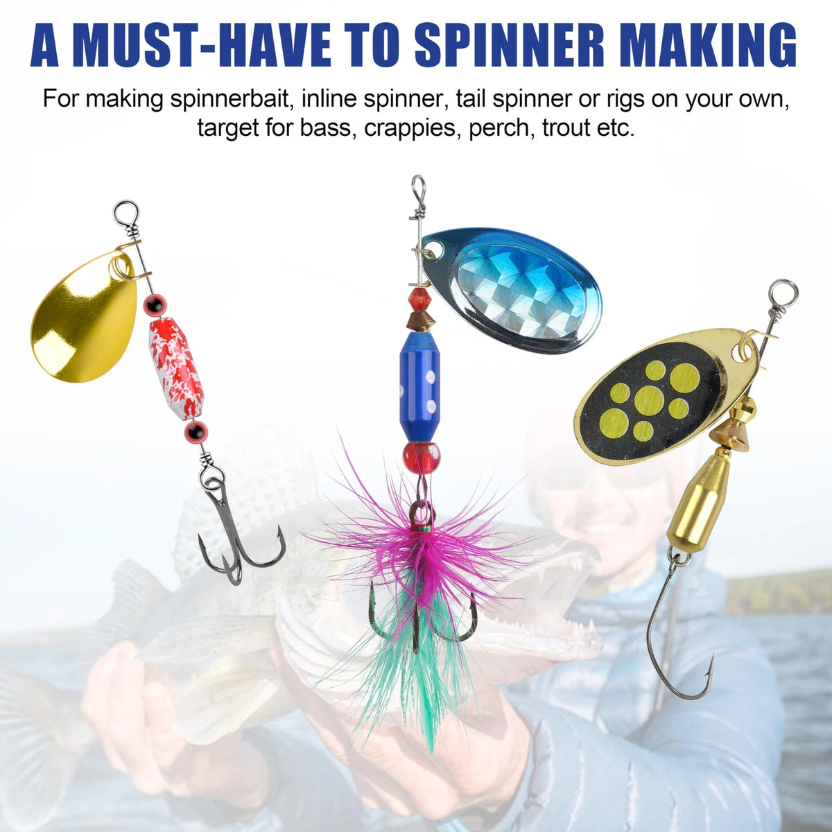 Fishing Spinner Lure Bodies 0.22*0.63 inches to 0.2*0.5", 5 different colors