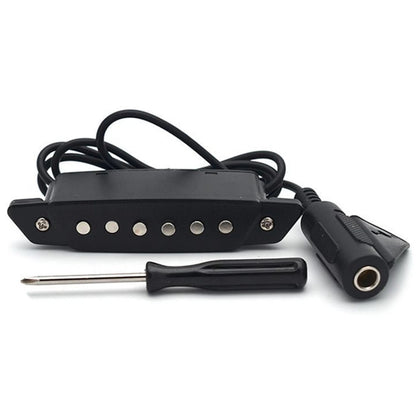 Acoustic Guitar Soundhole Magnetic Pickup Humbucker Passive With Power Jack A