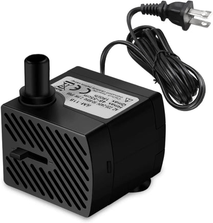 DOMICA 3W 50GPH Mini Submersible Water Pump, Small Fountain 50 GPH 3W, Black